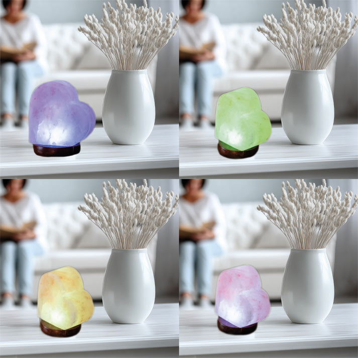 Lampada di Sale a Cuore USB