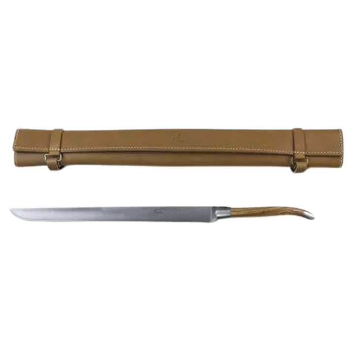 Couteau à Jambon avec Étui en Cuir