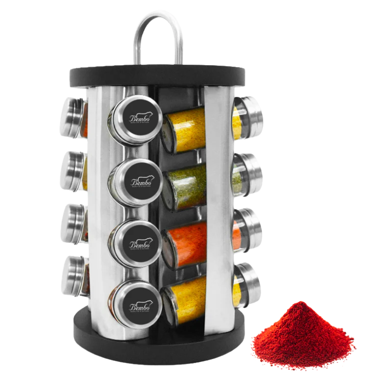 Rangement Tournant à Épices "Fusion" avec 16 Épices Exotiques