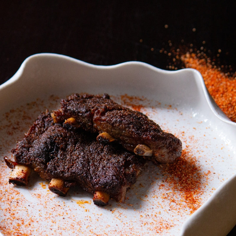 Costine di maiale BBQ preparate con Ribs Rub Bembo