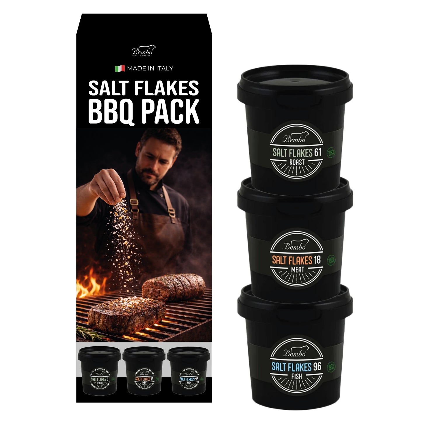 Flavored Salt Flakes Assortment - BBQ Salt Flakes Pack