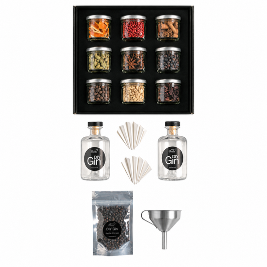 Kit per Gin Fatto in Casa e Botaniche per Gin - DIY Gin + Botaniche Essenziali