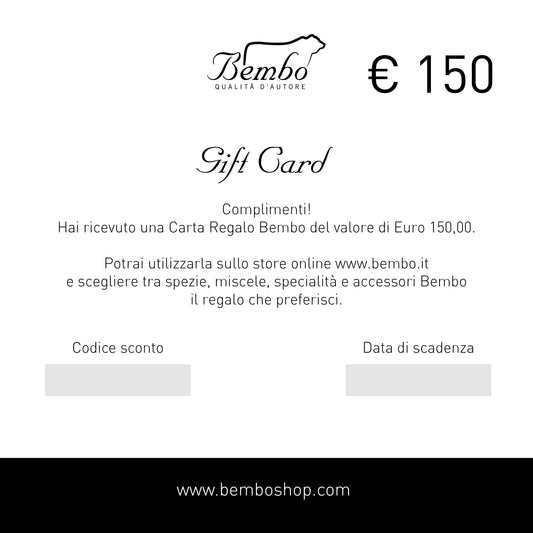 Buono Regalo - Gift Card € 150
