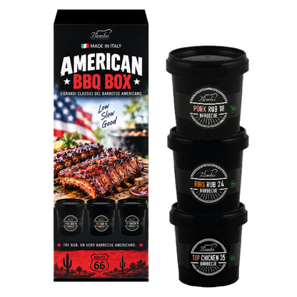 American BBQ Box – 3 BBQ Rubs für Fleisch