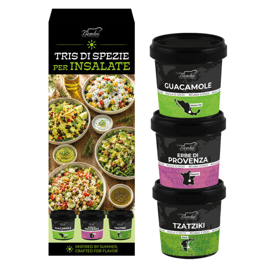 Tris di Spezie per Insalate | Guacamole, Tzatziki ed Erbe di Provenza