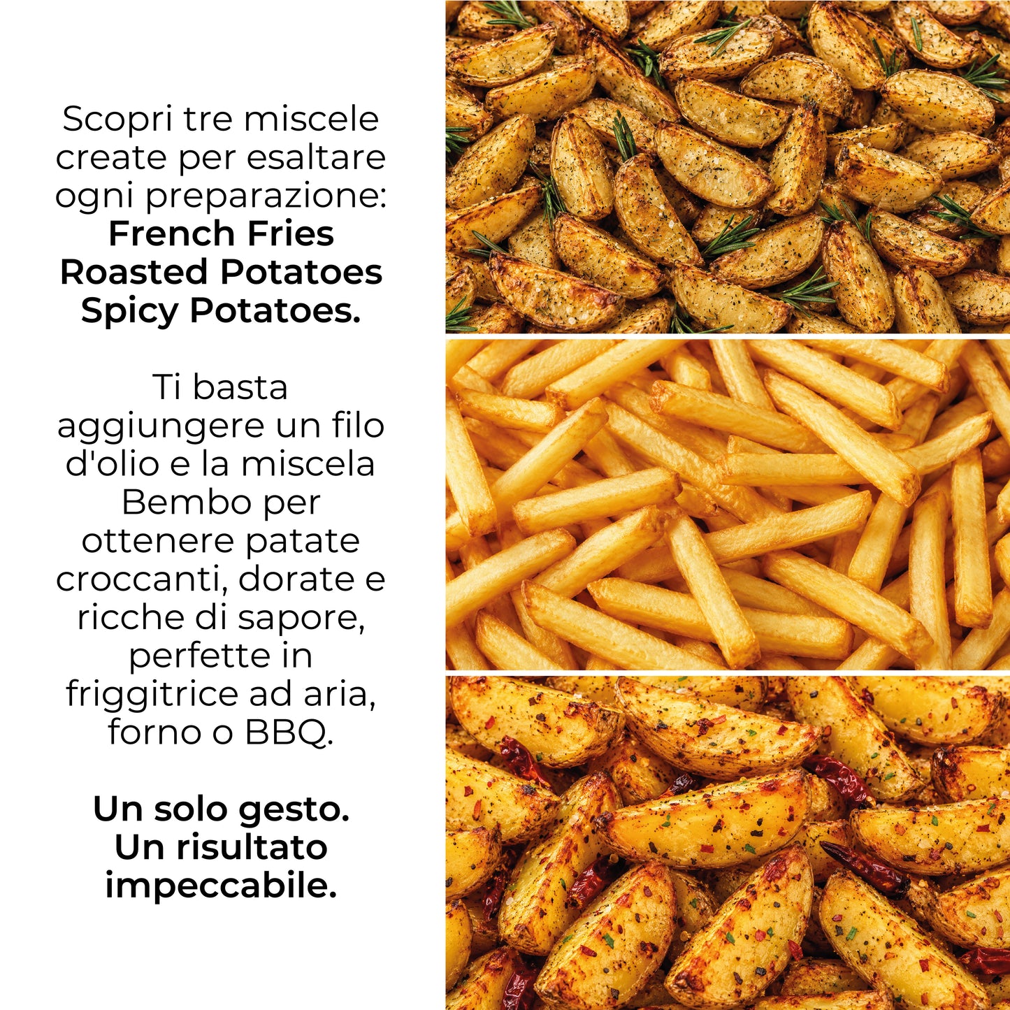 3 Miscele per Patate | Patate Fritte, Patate Arrosto e Patate Piccanti