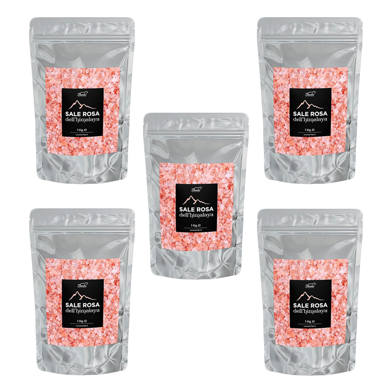 Himalayan Pink Salt Crystals - 5 bags of 1 kg