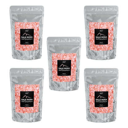 Himalayan Pink Salt Crystals - 5 bags of 1 kg