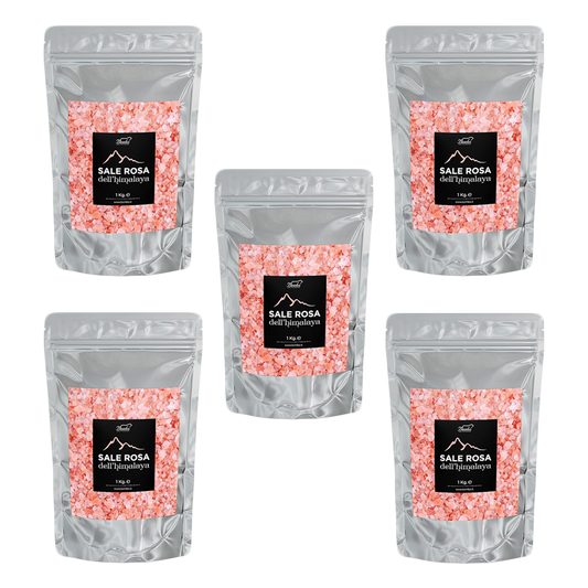 Himalayan Pink Salt Crystals - 5 bags of 1 kg