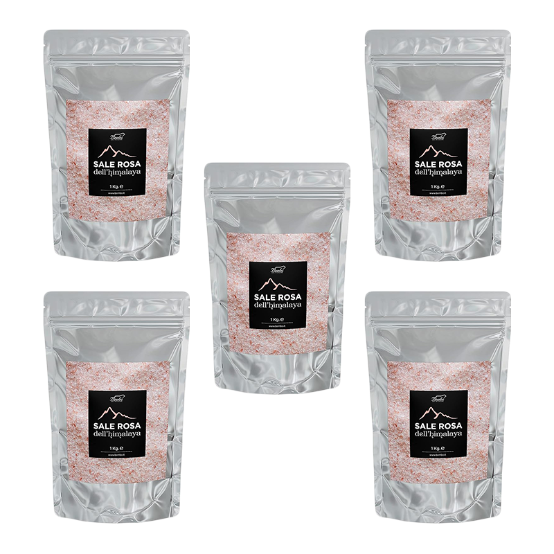 Ground Himalayan Pink Salt - 5 bags of 1 kg