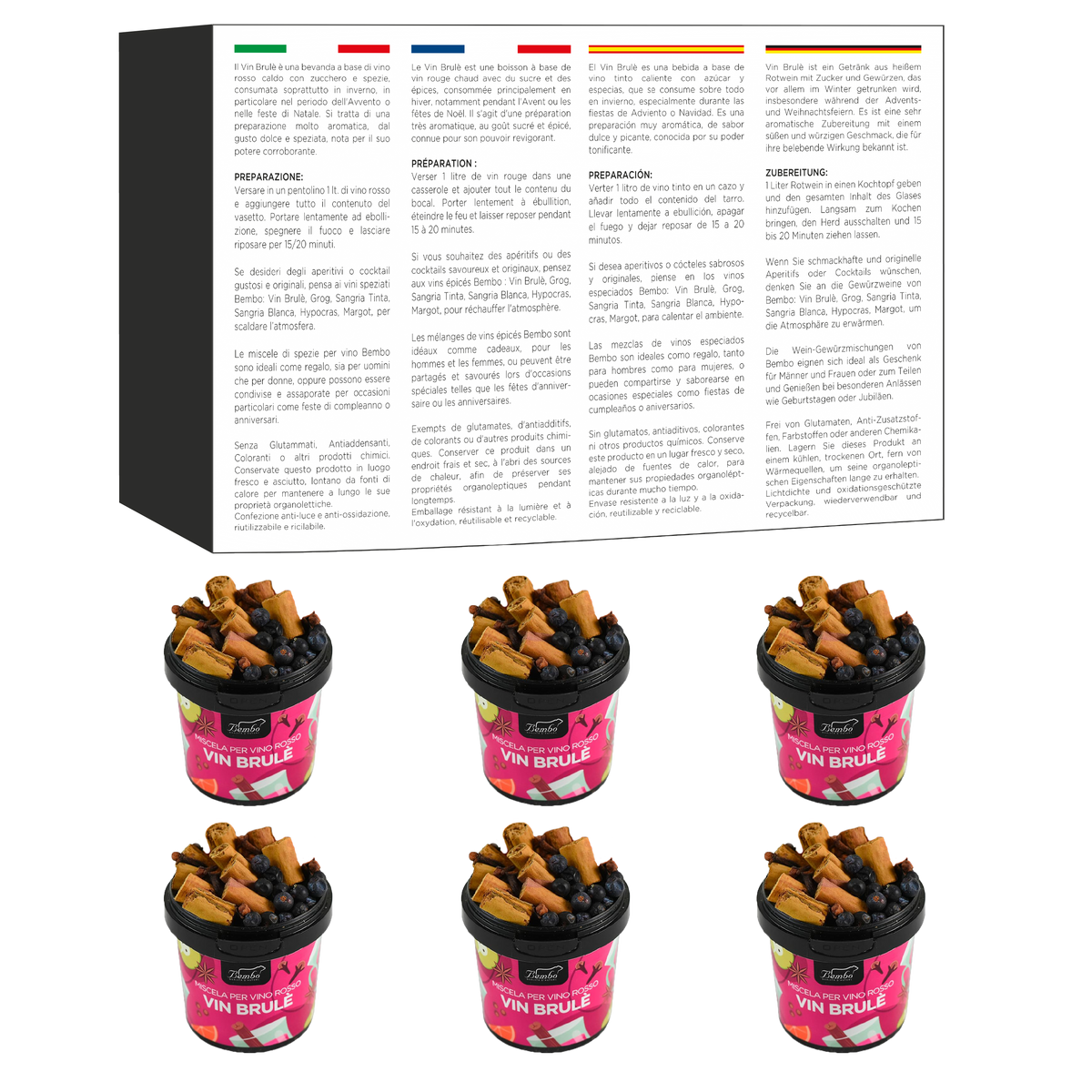Spezie per Vino - 6 Vin Brulé - Cofanetto Regalo