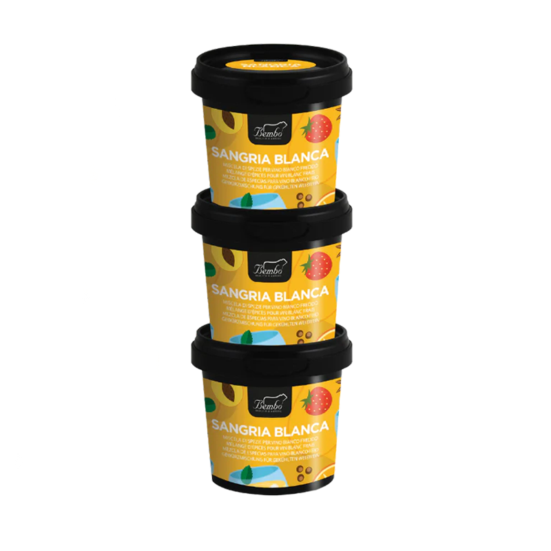 Sangria Blanca Bembo – 3 Preparati Completi – 1 Vasetto per 75 cl di Vino Bianco