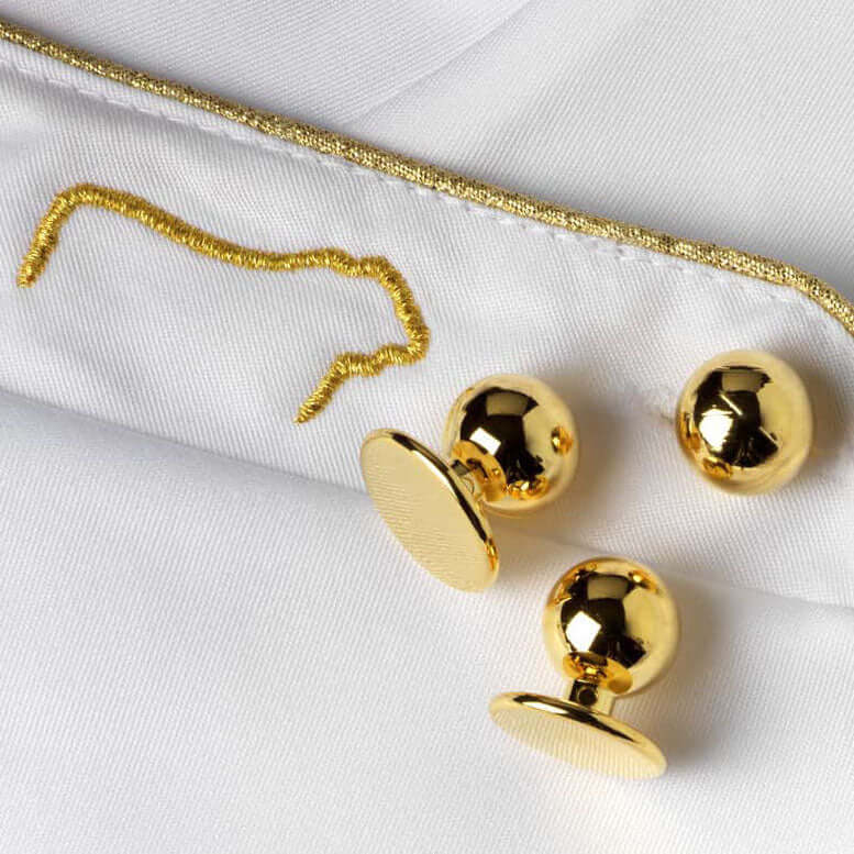 Accessori - Bottoni a Sfera per Giacca da Chef - Oro