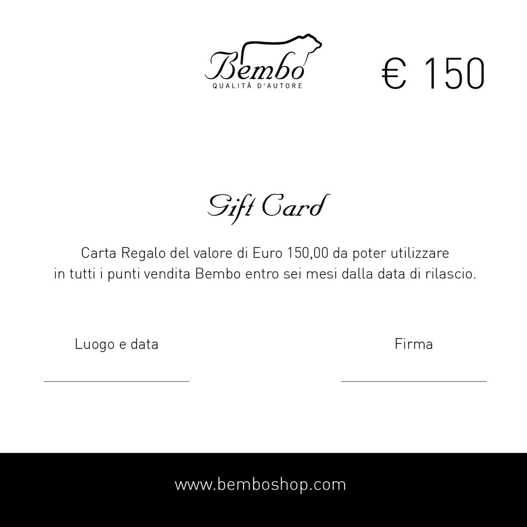 Regalo - Gift Card € 150