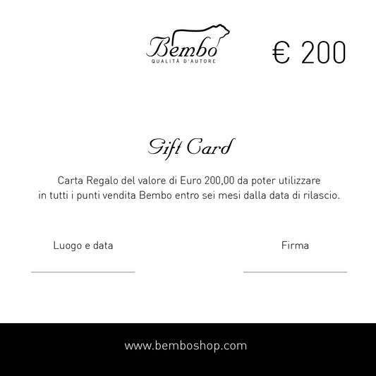 Regalo - Gift Card € 200